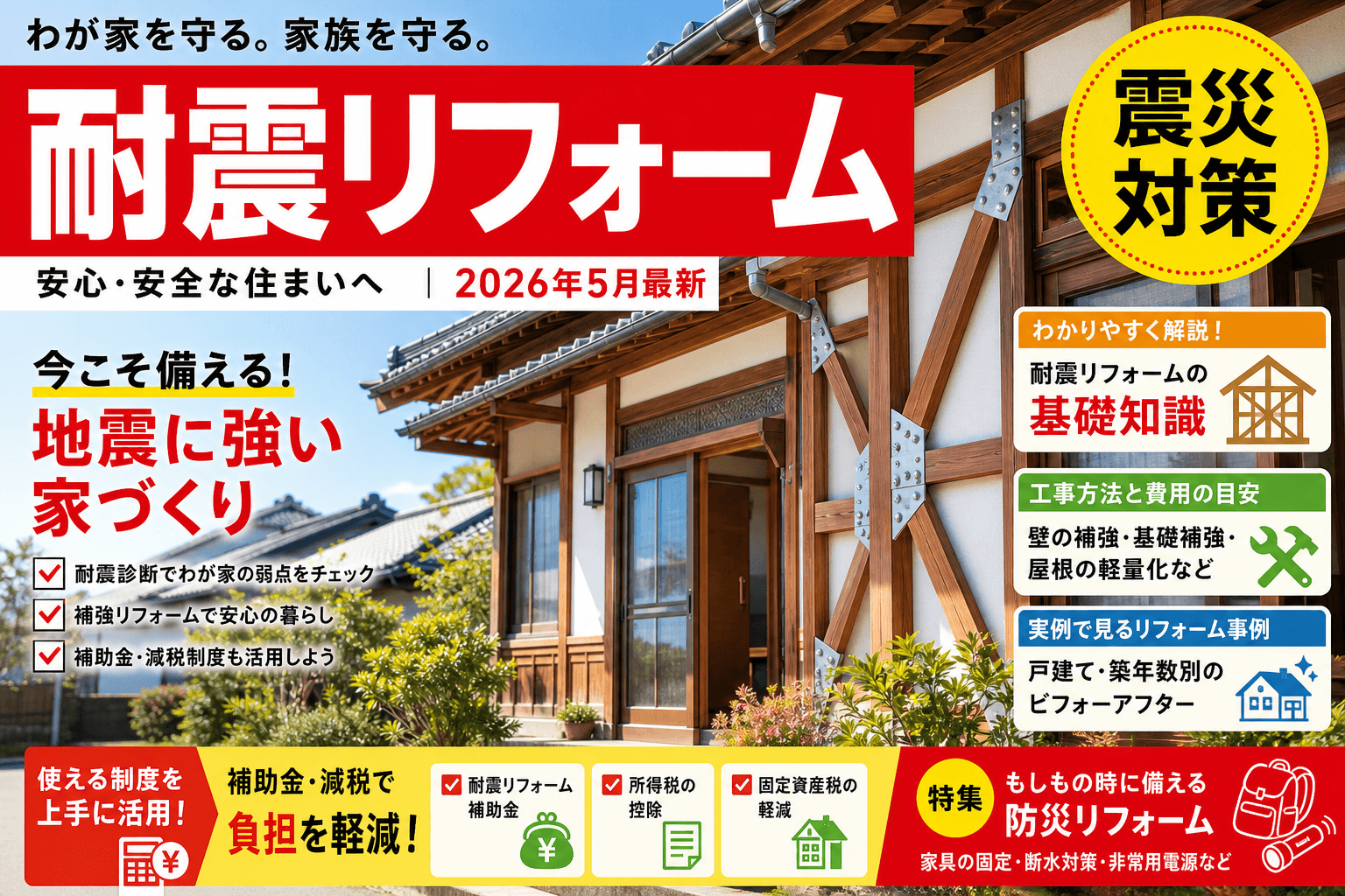 【朝霞市】耐震診断・耐震改修|上限1,000万円の対象と申請