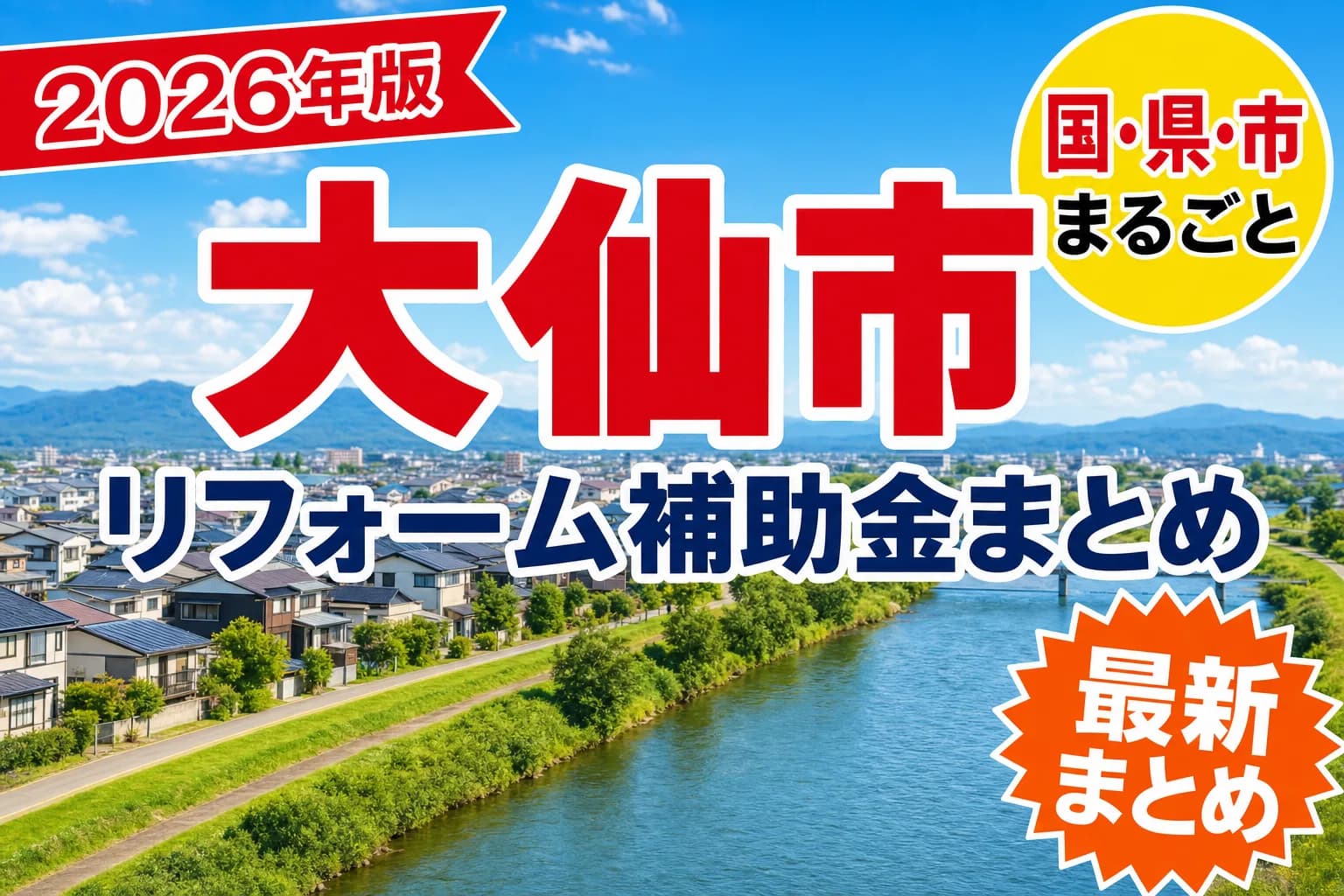 【大仙市】リフォーム補助金まとめ2026|使える制度9件と申請方法