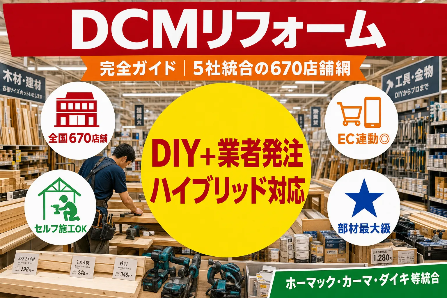 DCMリフォーム完全ガイド|費用・評判・5社統合ブランドの強み 2026年7月