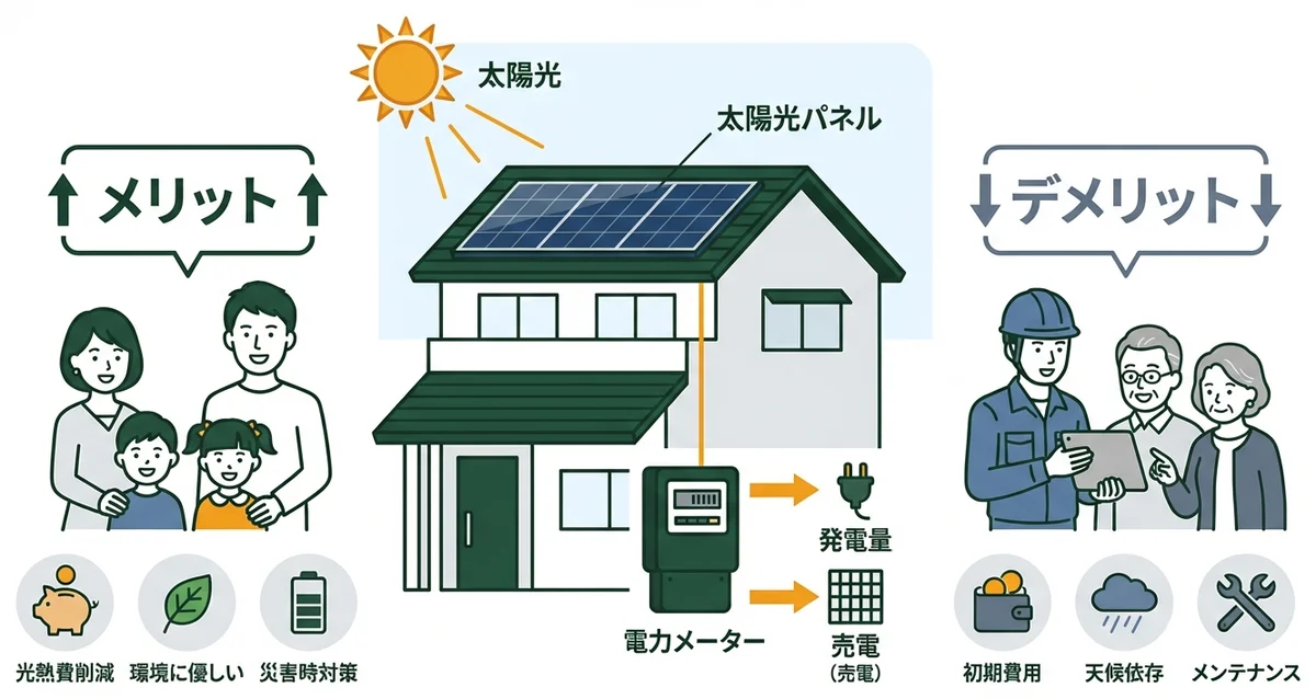 太陽光発電のメリット・デメリット|2026年の補助金と損しない導入判断