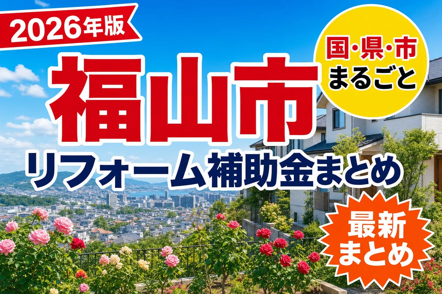 【福山市】リフォーム補助金まとめ2026|使える制度26件と申請方法