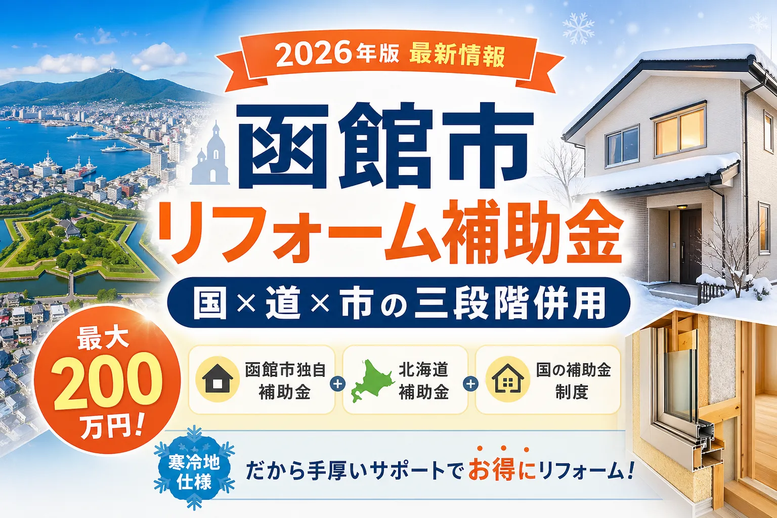 【北海道函館市】リフォーム補助金まとめ|2026年版完全ガイド