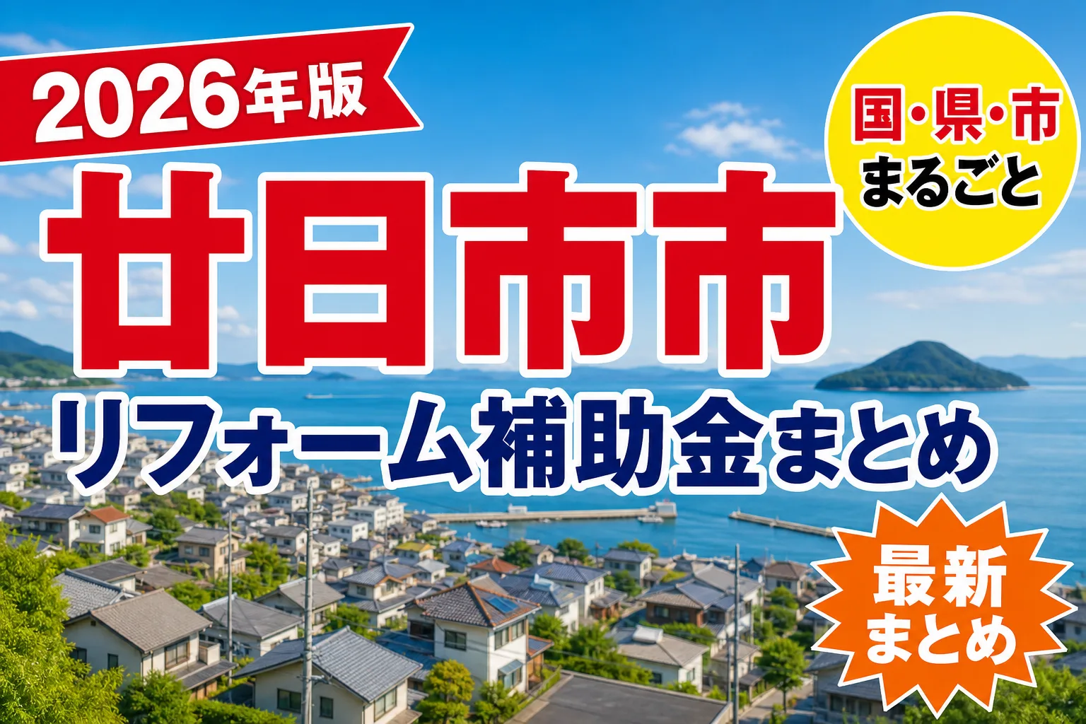 【廿日市市】リフォーム補助金まとめ2026|使える制度13件と申請方法