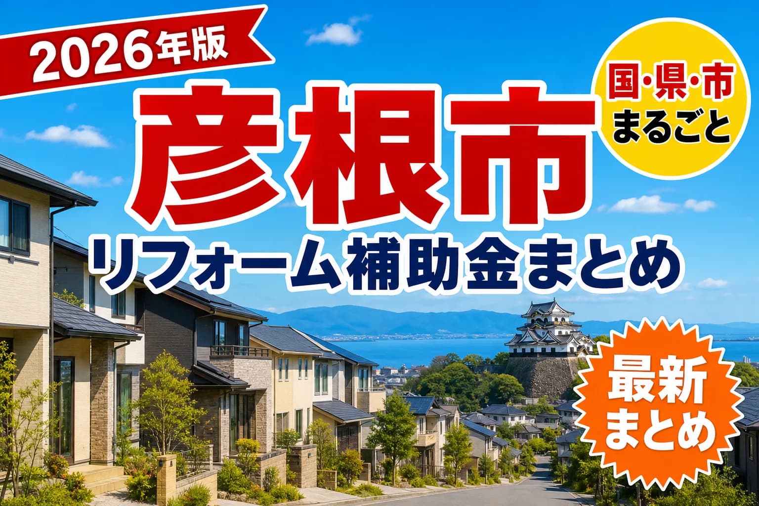 【彦根市】リフォーム補助金まとめ2026|使える制度17件と申請方法