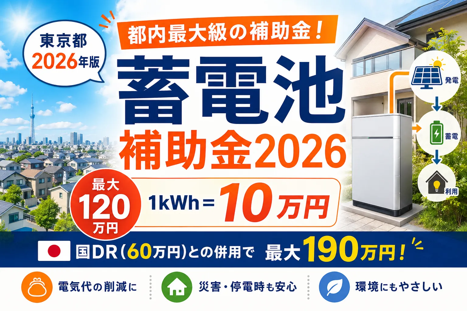 【東京都】蓄電池の補助金まとめ|2026年版完全ガイド