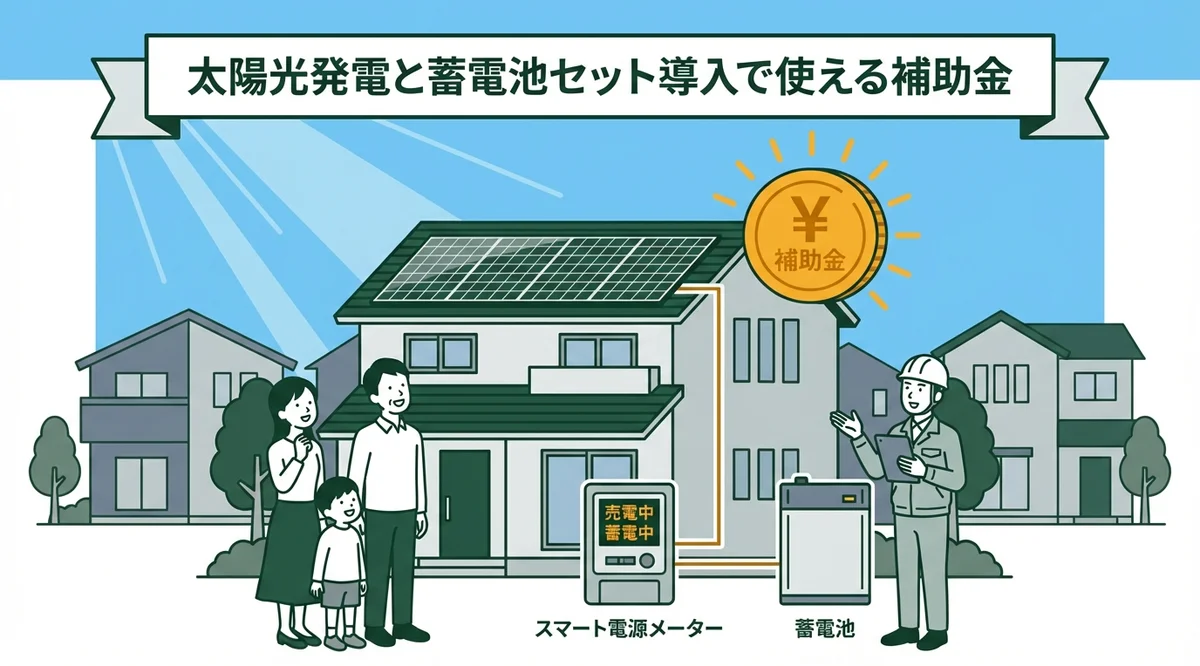 太陽光発電と蓄電池セット導入で使える補助金【2026年最新】