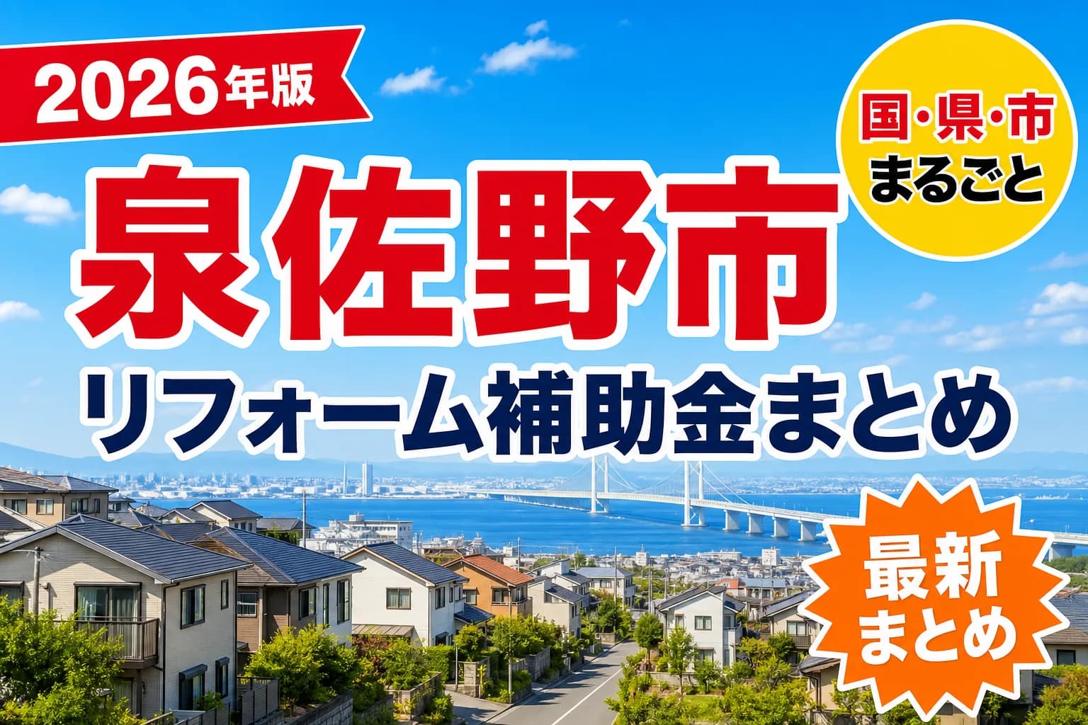 泉佐野市の空き家・耐震に使える補助金2026|対象になる工事