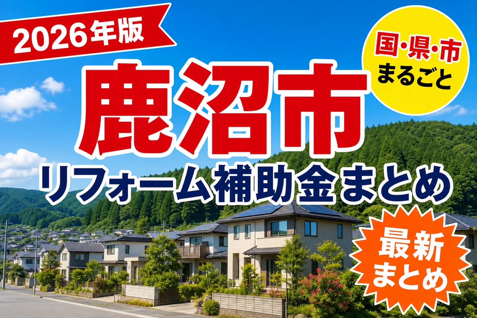 鹿沼市で空き家・窓・耐震に補助金を使う2026年版|市内業者での施工が条件