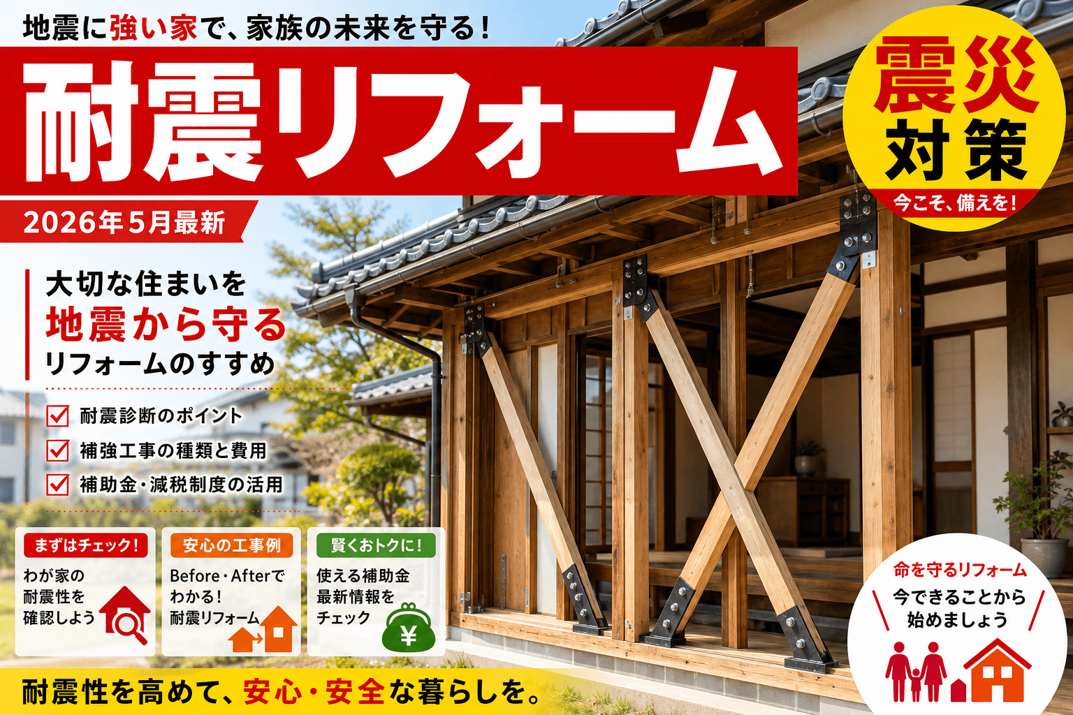 【川口市】既存建築物耐震改修|上限450万円の対象と申請
