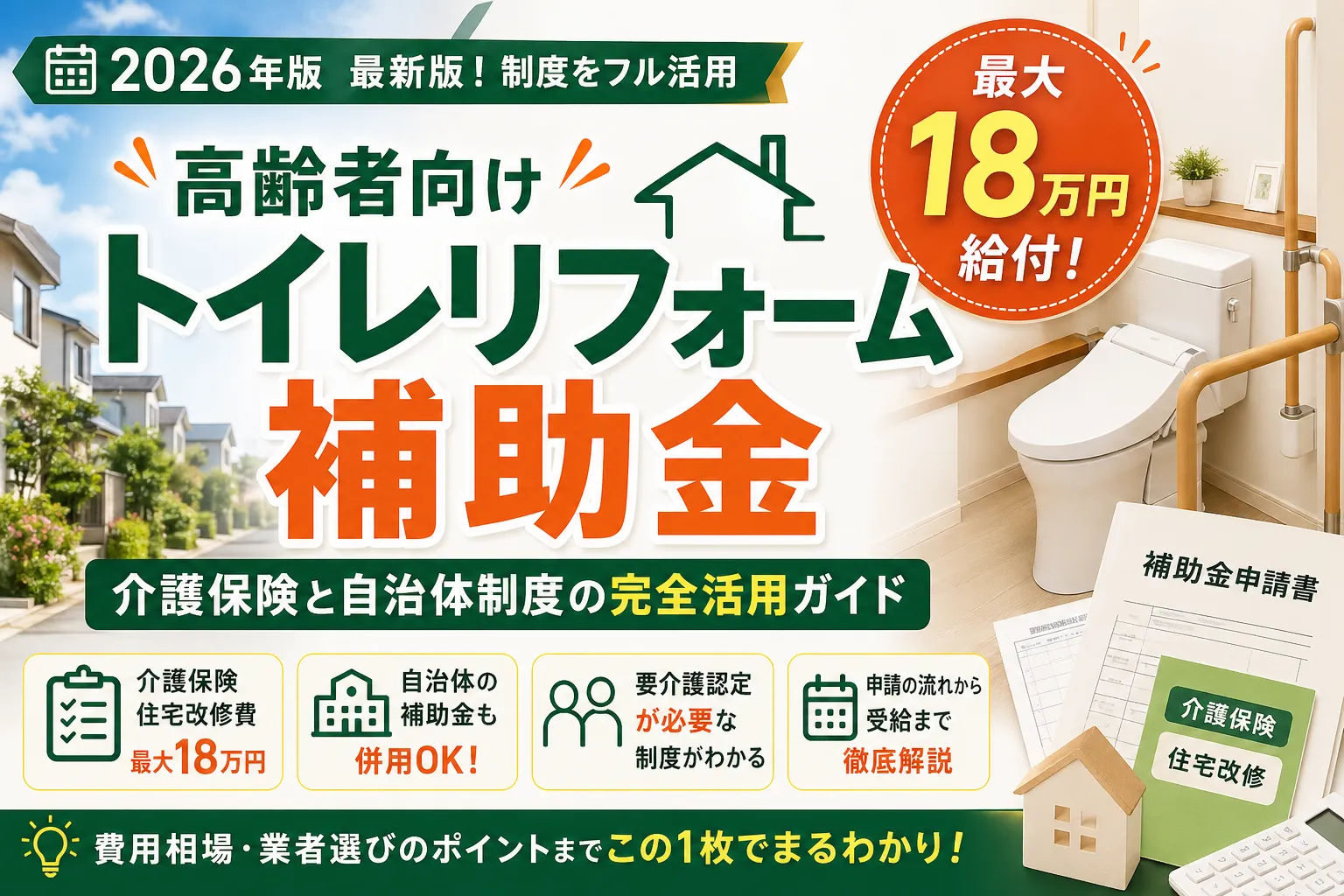 高齢者向けトイレリフォーム補助金|介護保険と自治体制度の完全活用ガイド