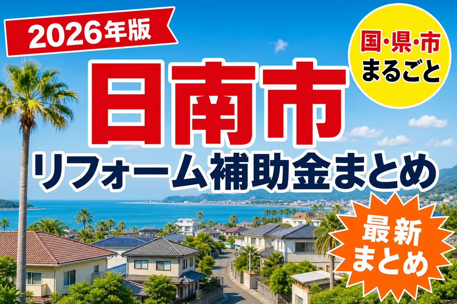 【日南市】リフォーム補助金まとめ2026|使える制度11件と申請方法