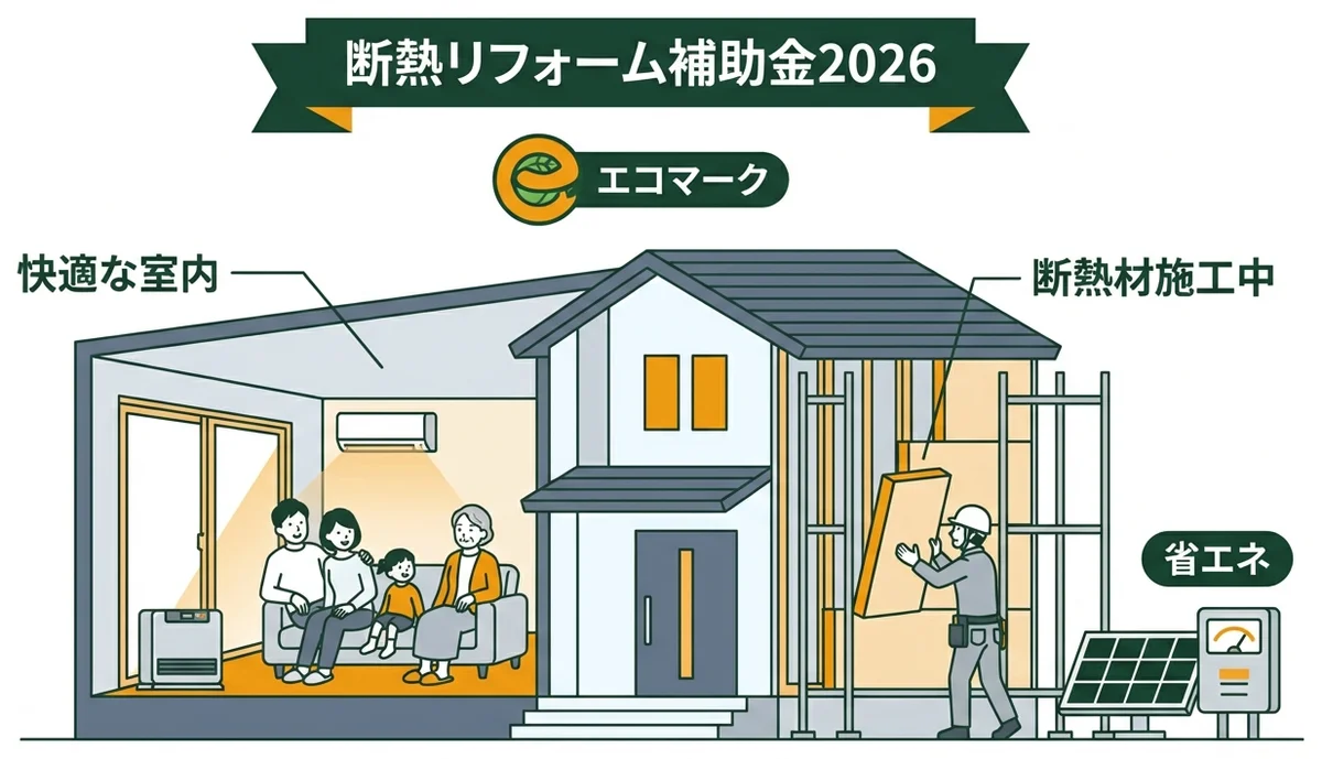 断熱リフォーム補助金2026|最大200万円の制度一覧と申請手順