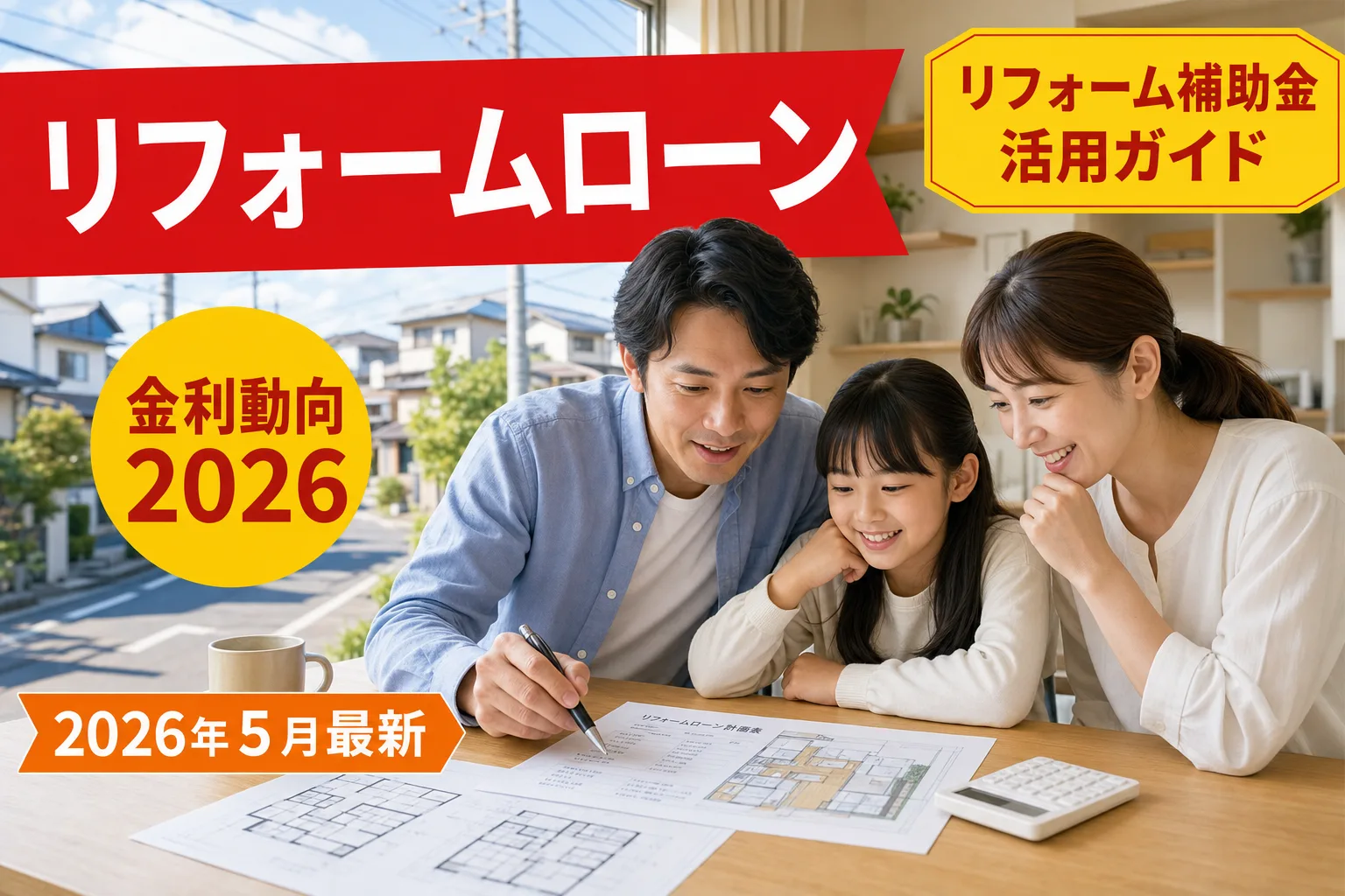リフォームローン金利2026年8月最新: 日銀1.0%利上げで固定金利が急騰