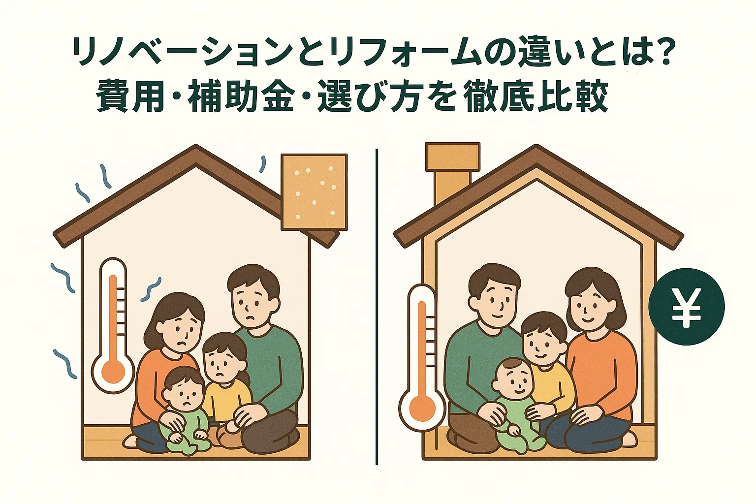 リノベーションとリフォームの違いとは?費用・補助金・選び方を徹底比較