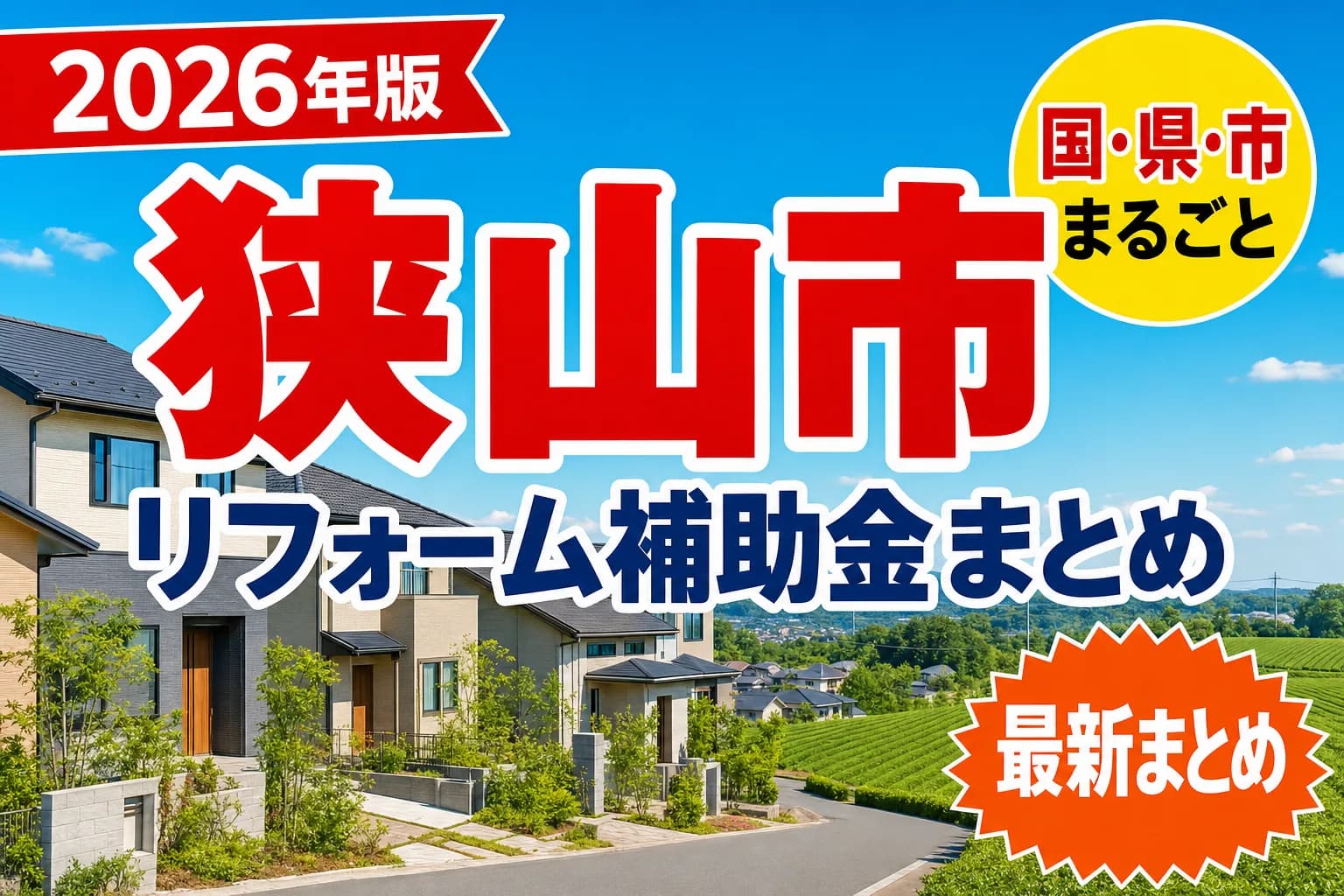 狭山市の窓・耐震リフォーム補助金2026|市内業者での施工が条件