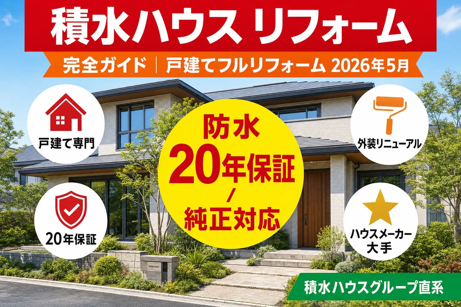 積水ハウス リフォーム完全ガイド|費用・評判・補助金 2026年8月版
