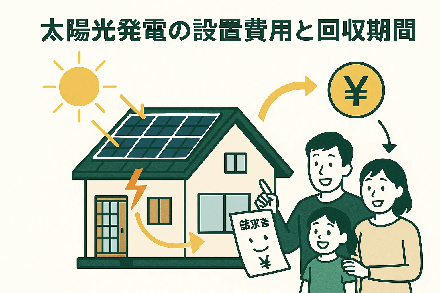 太陽光発電の設置費用と回収期間|2026年最新シミュレーション