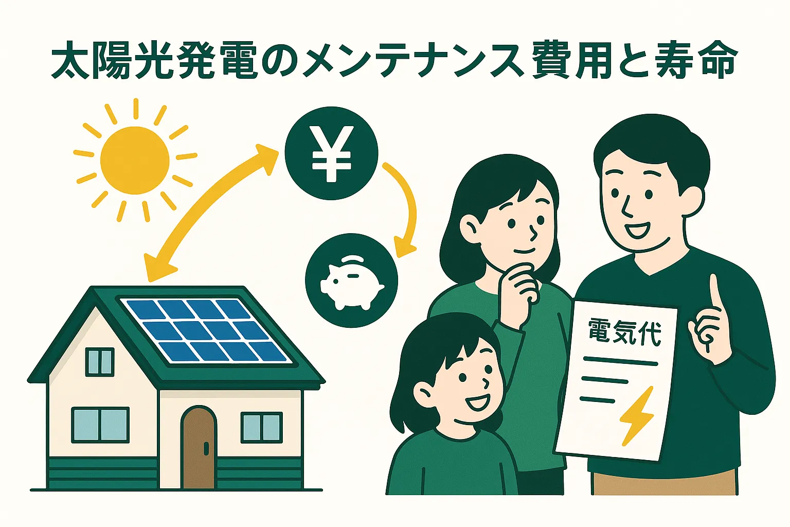 太陽光発電のメンテナンス費用と寿命|何年で元が取れる?