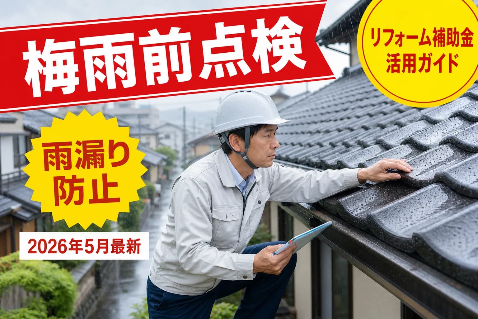 梅雨前の屋根点検とリフォームに関する最新情報:省エネ補助金と耐震改修助成制度