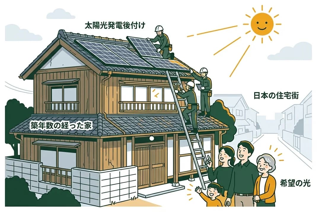 中古住宅に太陽光発電を後付け|費用と使える補助金