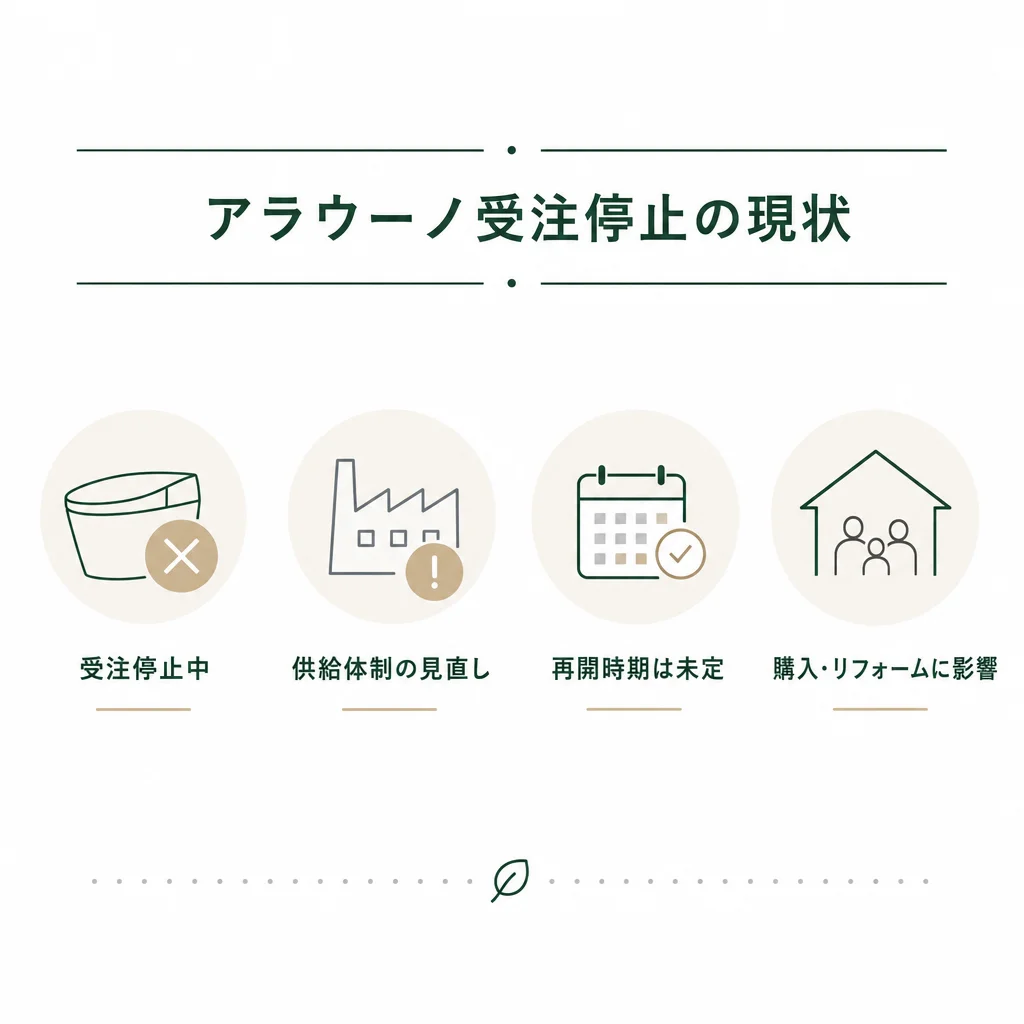 アラウーノ受注停止の現状