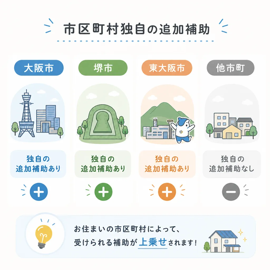 大阪府 市区町村独自補助