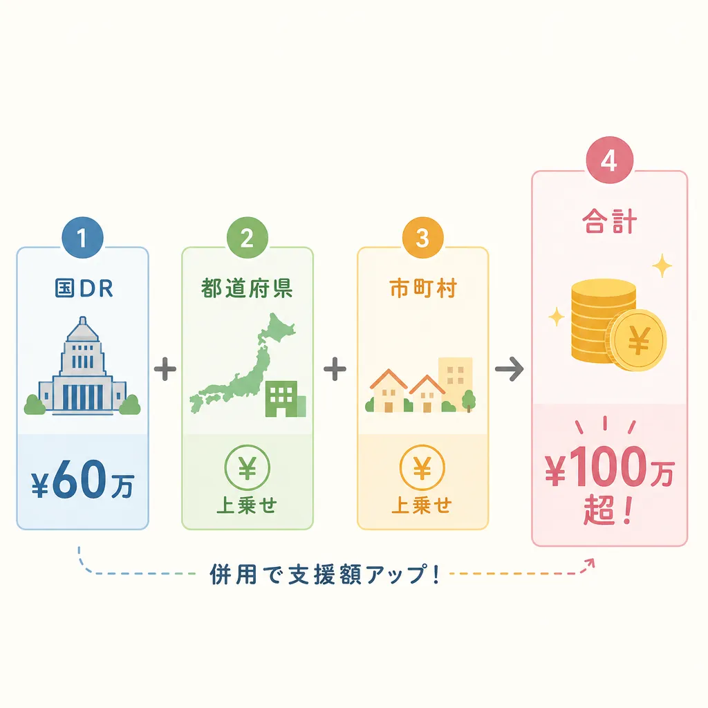 蓄電池 国×都道府県×市町村の併用構造