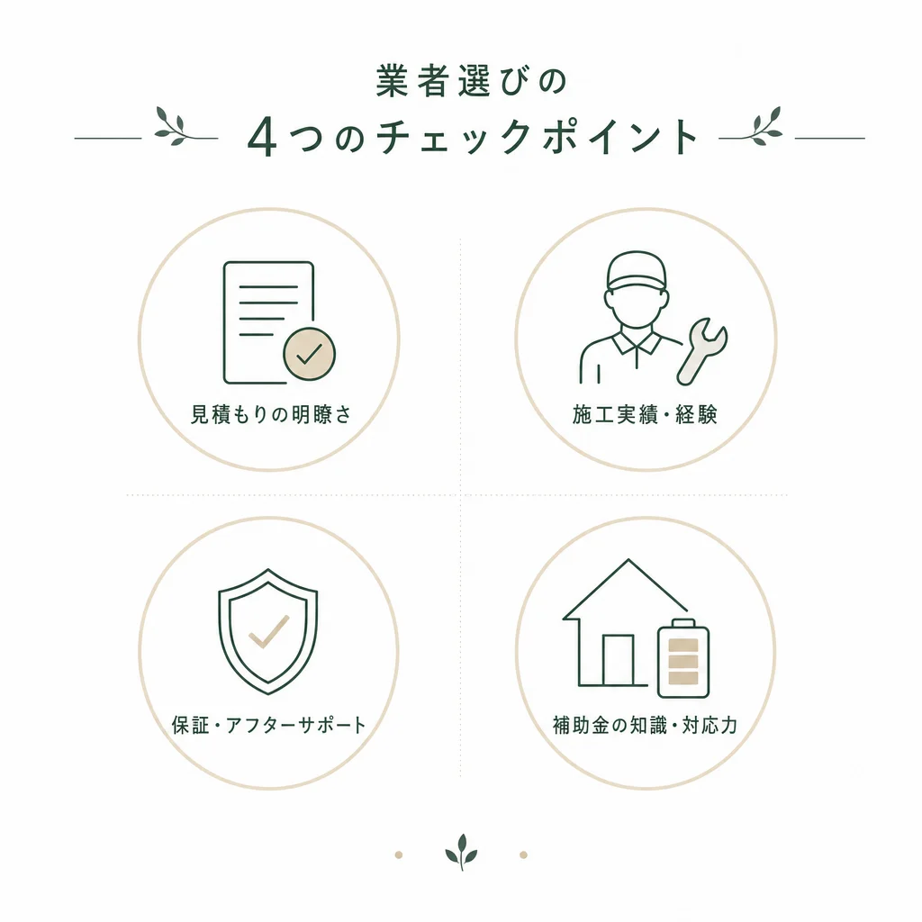 業者選びの5つのチェックポイント