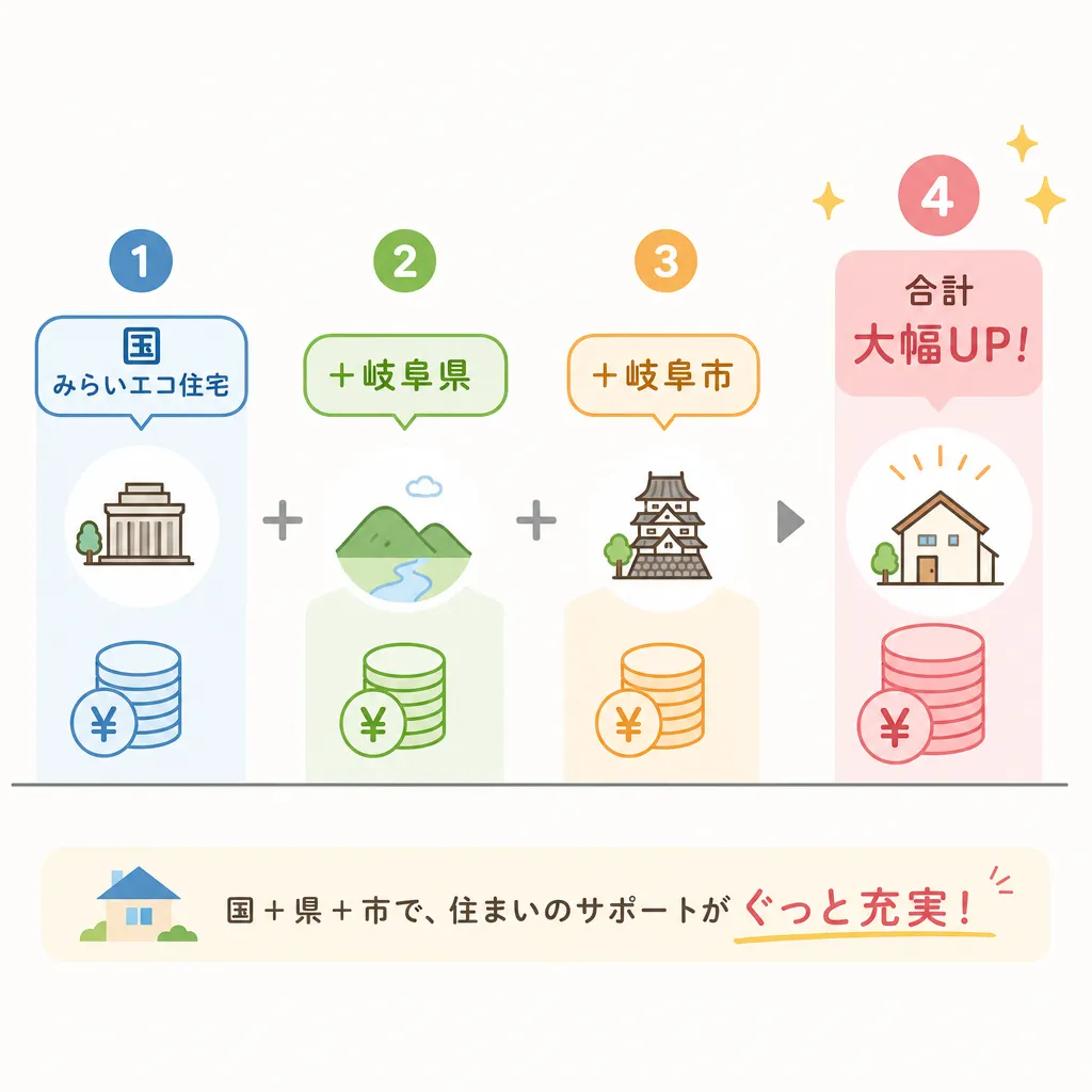 岐阜市 国×県×市の併用構造