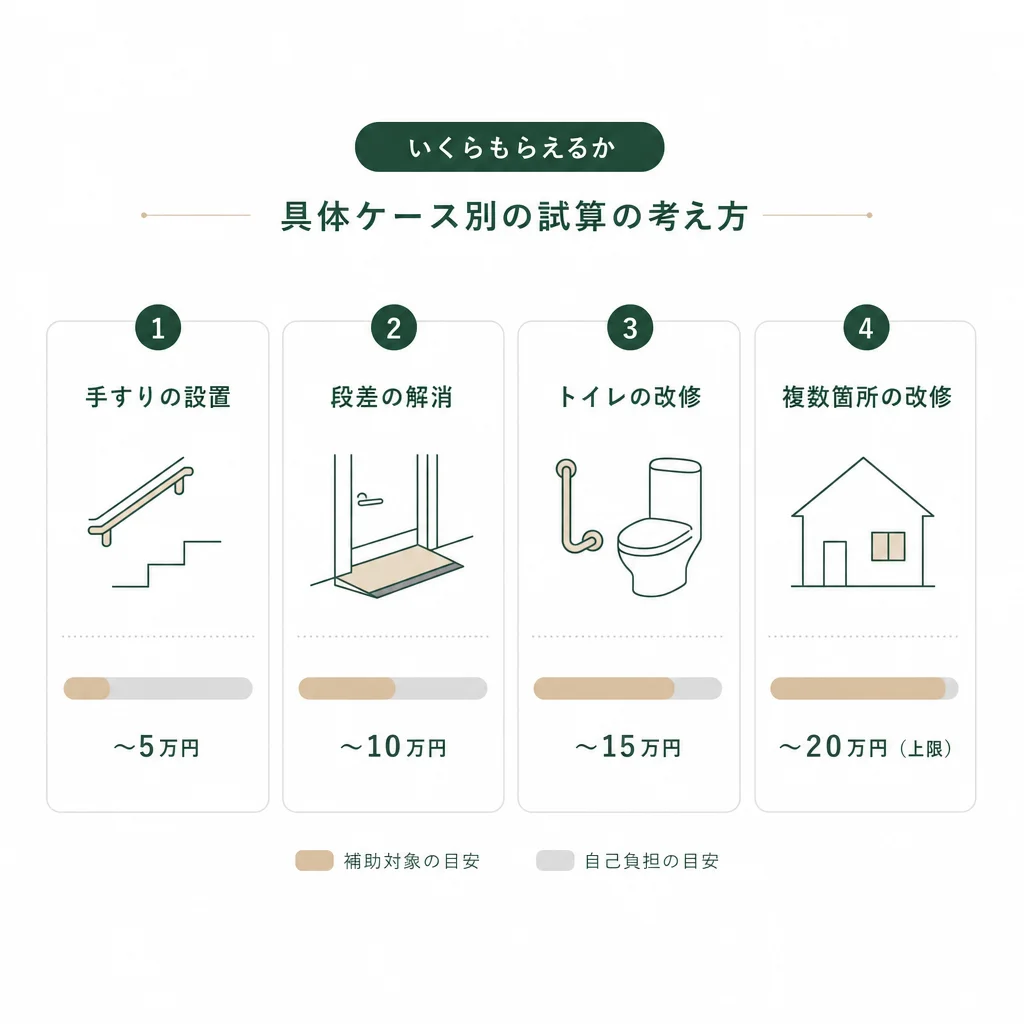 いくらもらえるか — 具体ケース別の試算の考え方