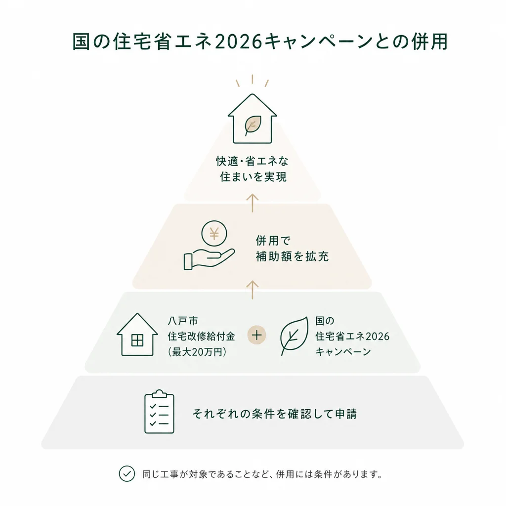 国の住宅省エネ2026キャンペーンとの併用