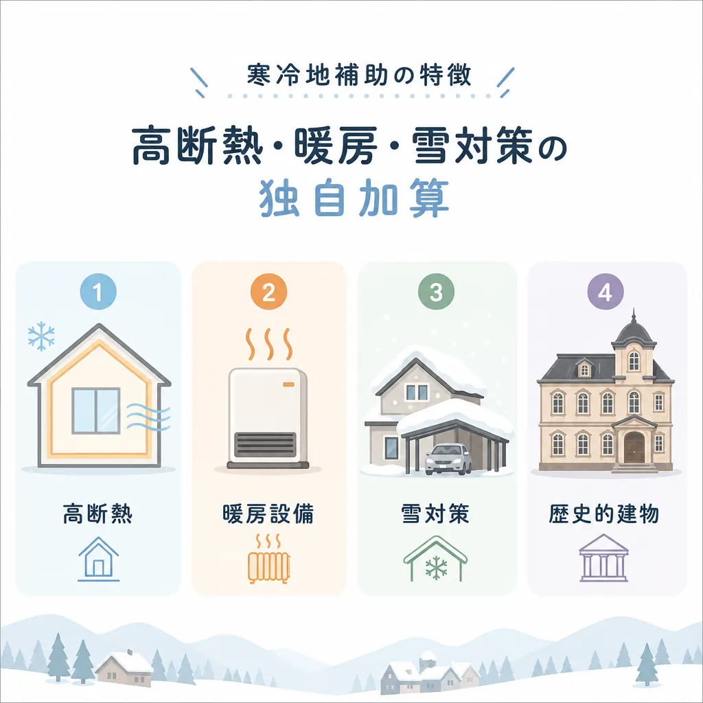 函館市 寒冷地補助の特徴