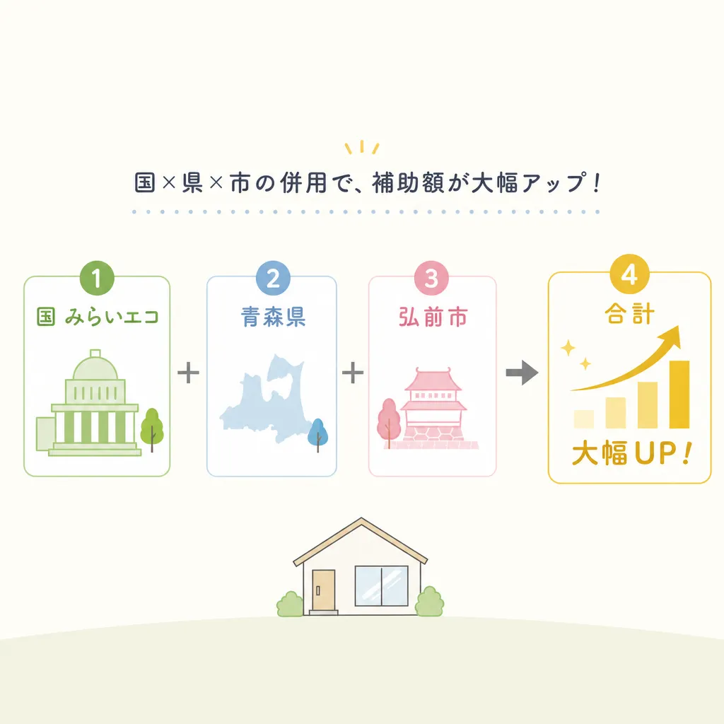 弘前市 国×県×市の併用構造
