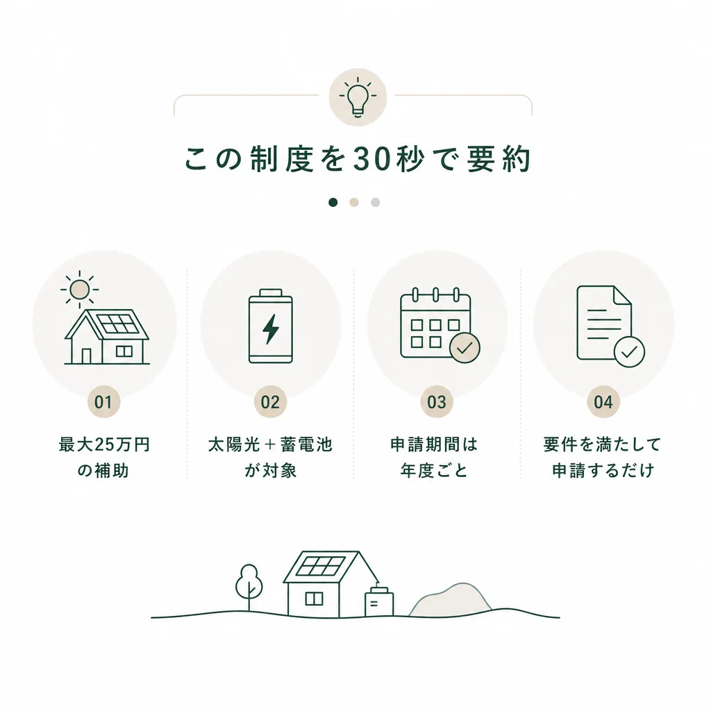 この制度を30秒で要約 — 💡ポイント解説