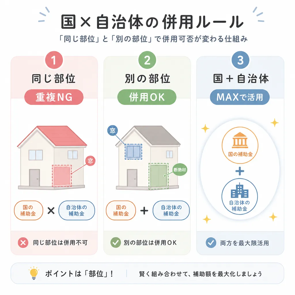 国×自治体の併用ルール