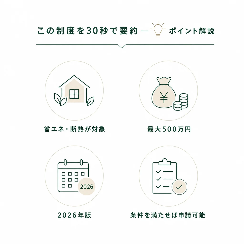 この制度を30秒で要約 — 💡ポイント解説