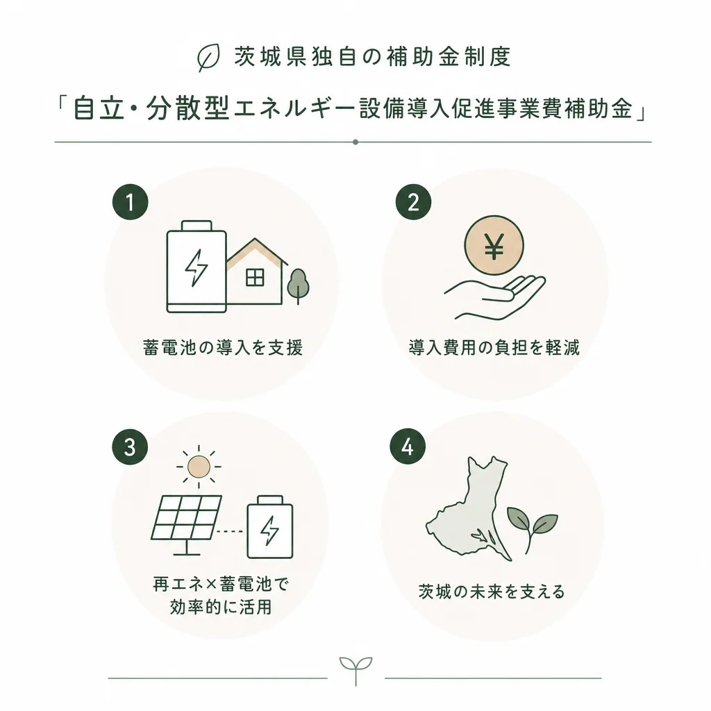 茨城県独自の補助金制度｜「自立・分散型エネルギー設備導入促進事業費補助金」