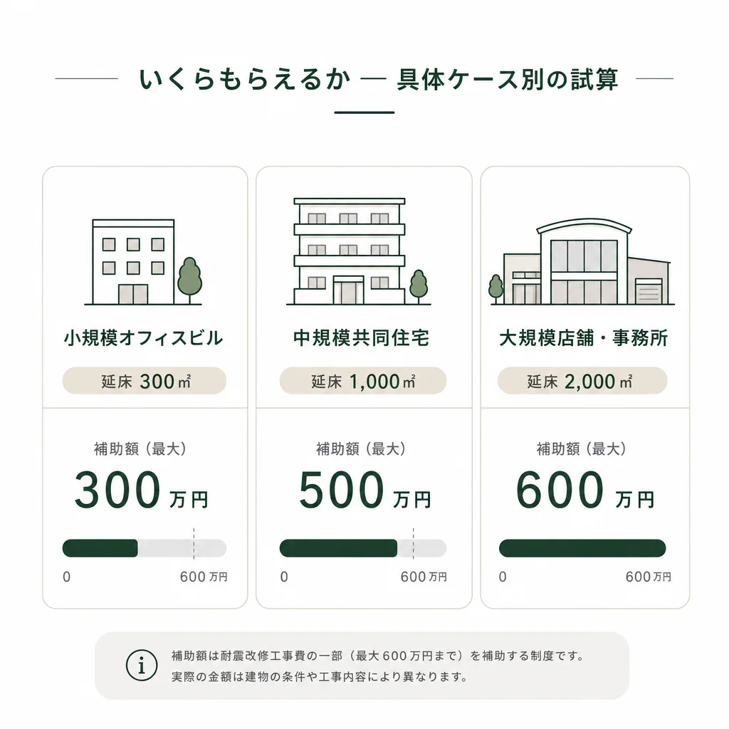 いくらもらえるか — 具体ケース別の試算