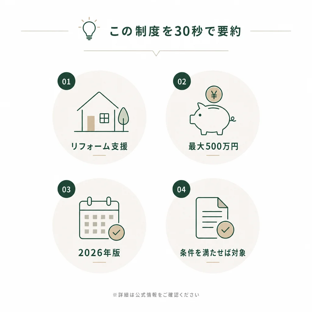 この制度を30秒で要約 — 💡ポイント解説