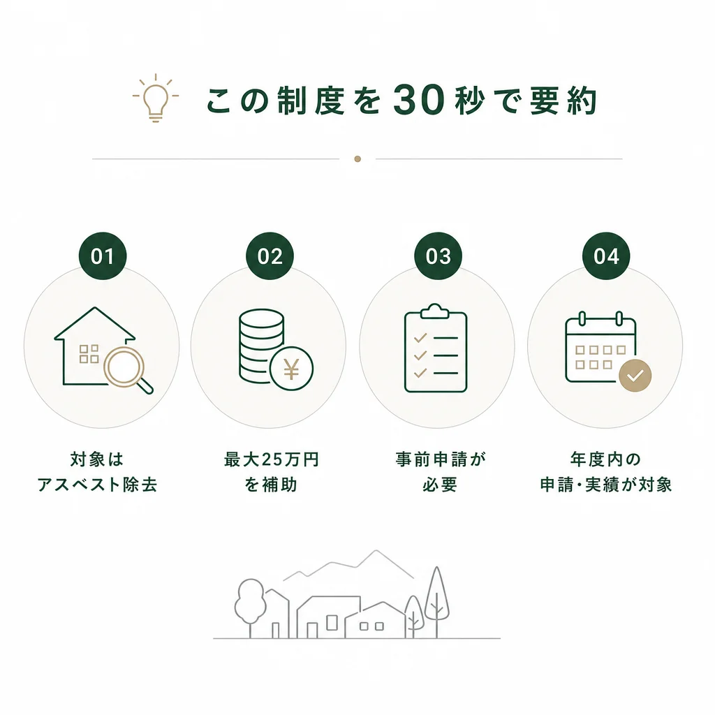この制度を30秒で要約 — 💡ポイント解説