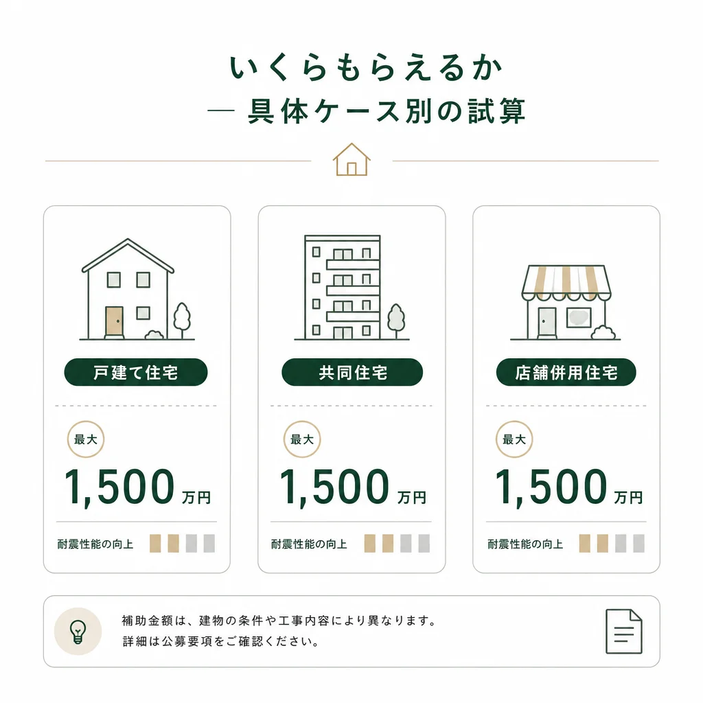 いくらもらえるか — 具体ケース別の試算