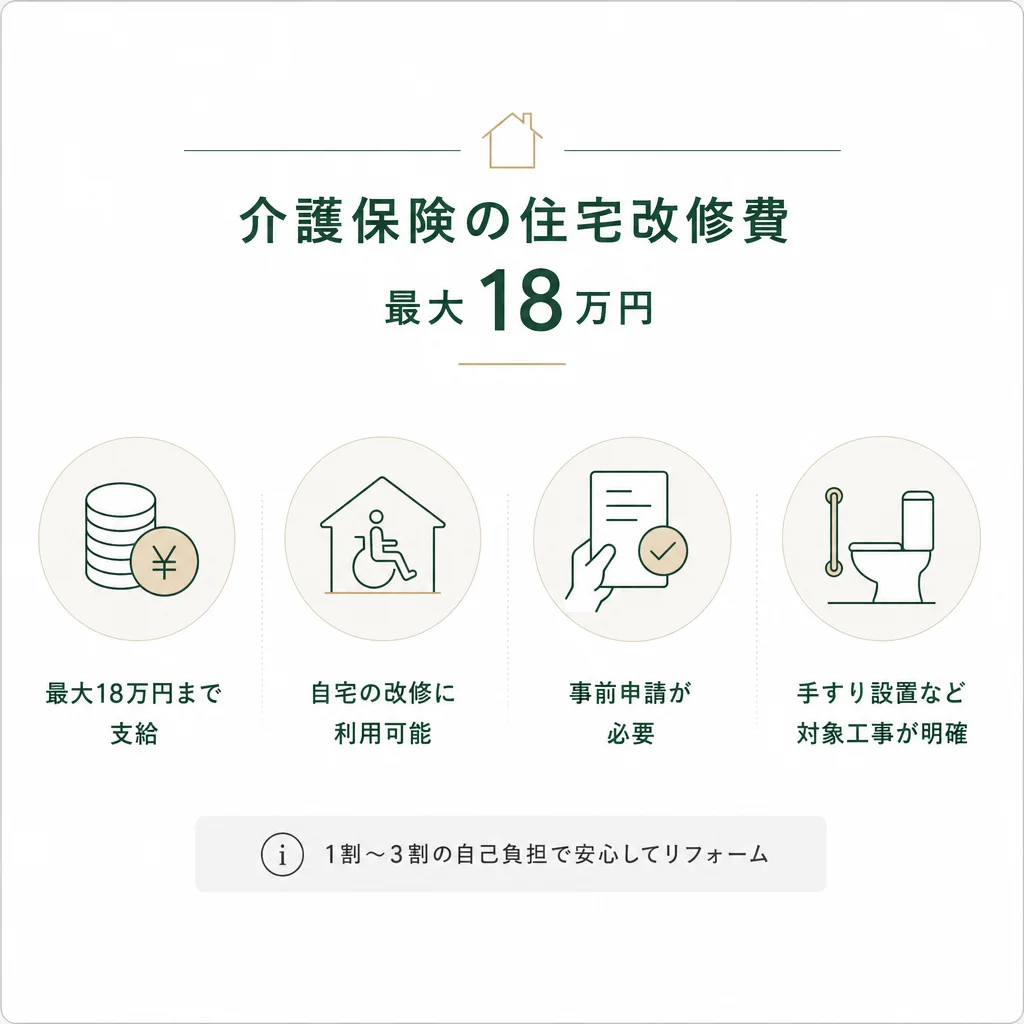 介護保険の住宅改修費（最大18万円）