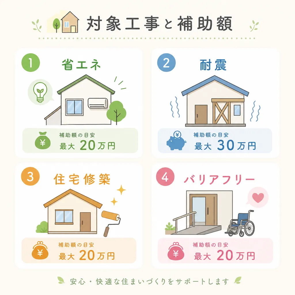 目黒区 リフォーム対象工事と補助額