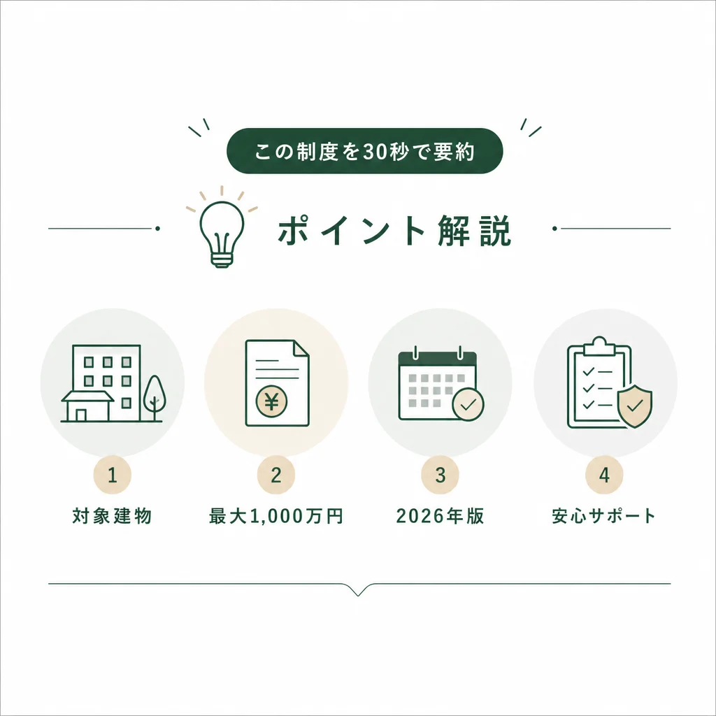 この制度を30秒で要約 — 💡ポイント解説