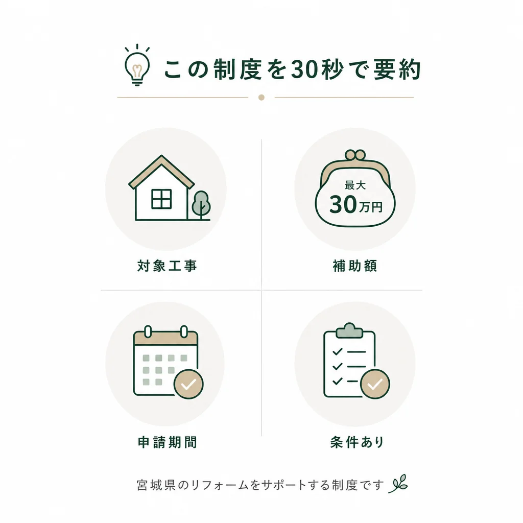 この制度を30秒で要約 — 💡ポイント解説