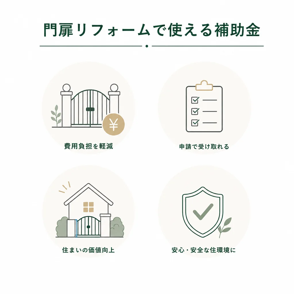門扉リフォームで使える補助金