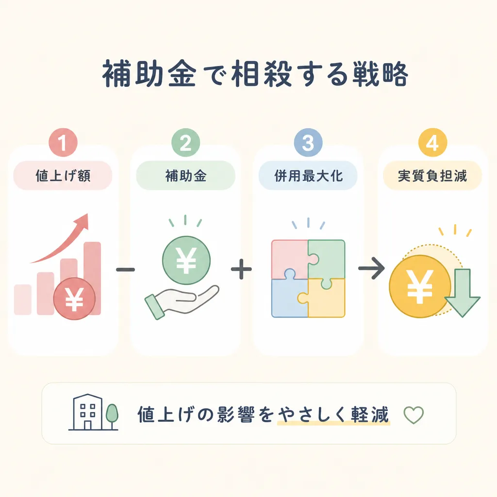 補助金で値上げを相殺する戦略