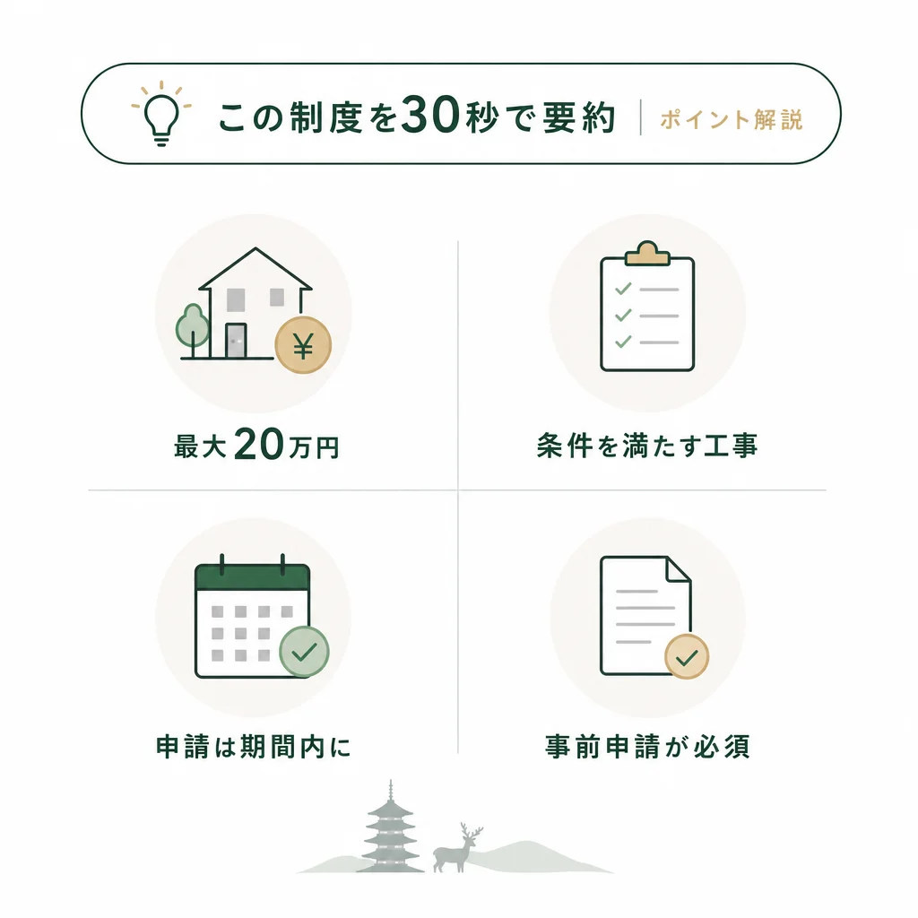 この制度を30秒で要約 — 💡ポイント解説