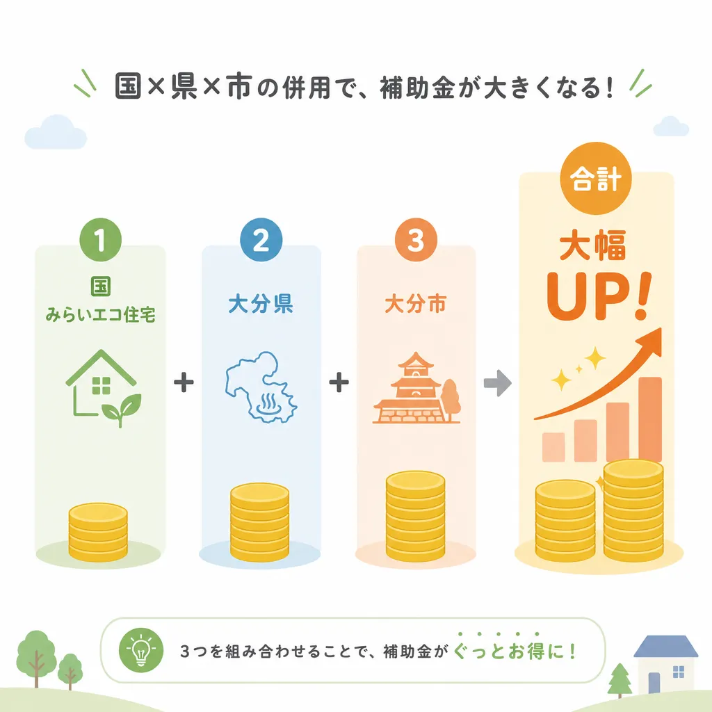 大分市 国×県×市の併用構造
