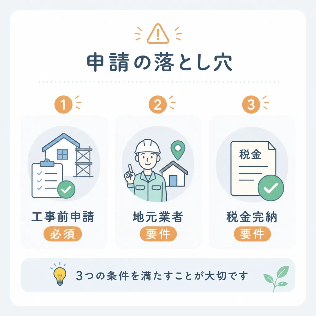 外壁塗装補助金 申請の落とし穴3つ